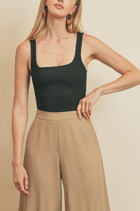 Essential Knit Tank Black