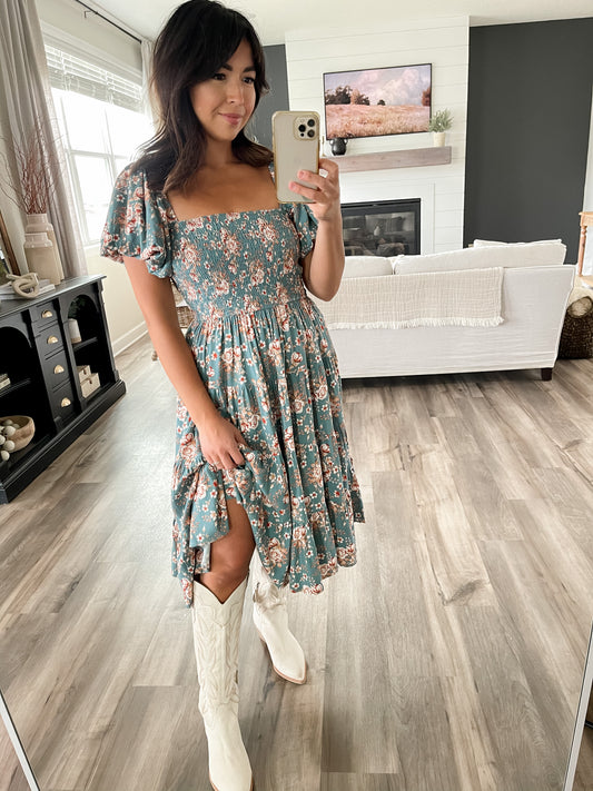 Lola Floral Midi Dress - FINAL SALE