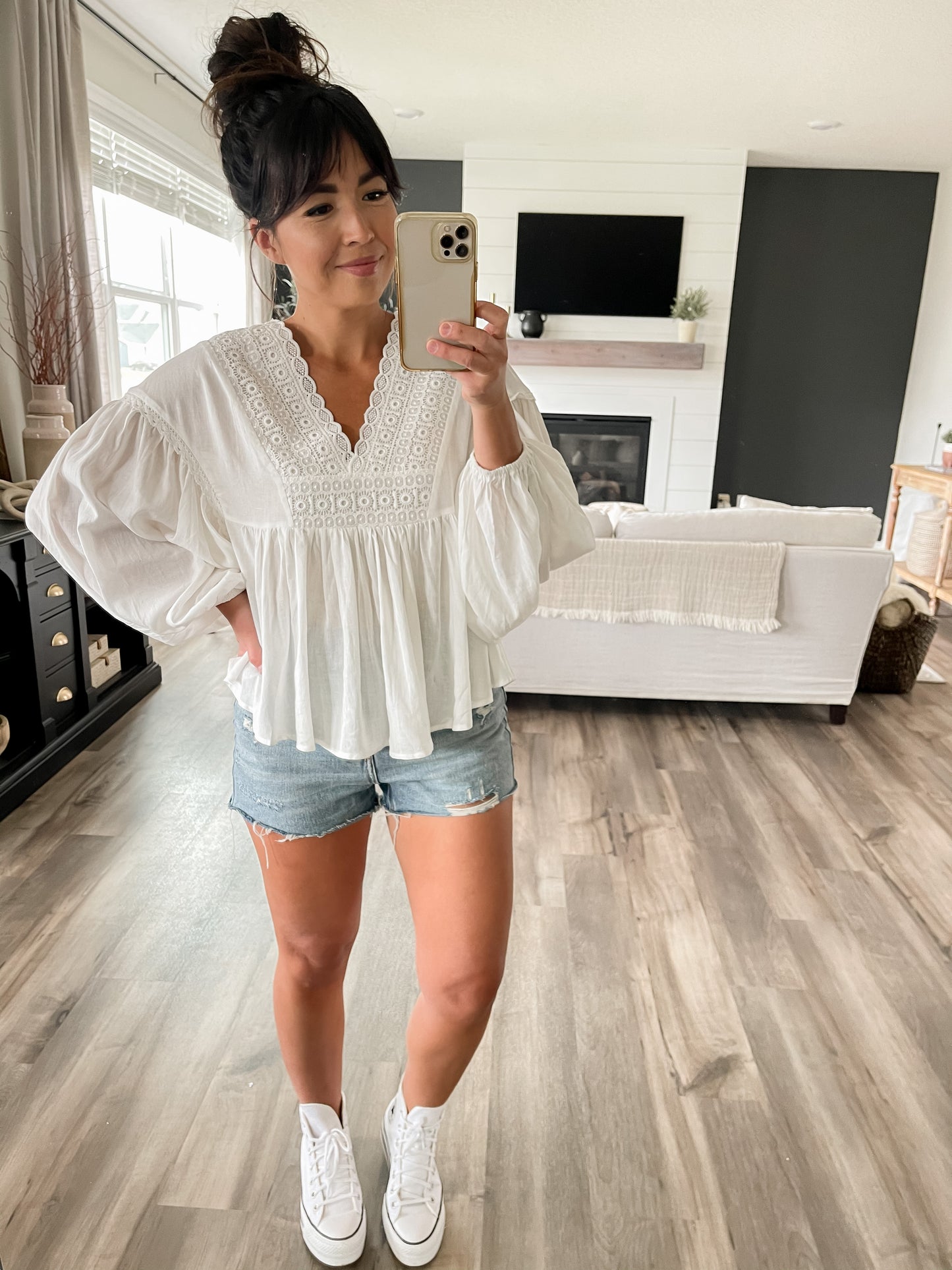 Breezy Afternoon Linen Blouse - FINAL SALE