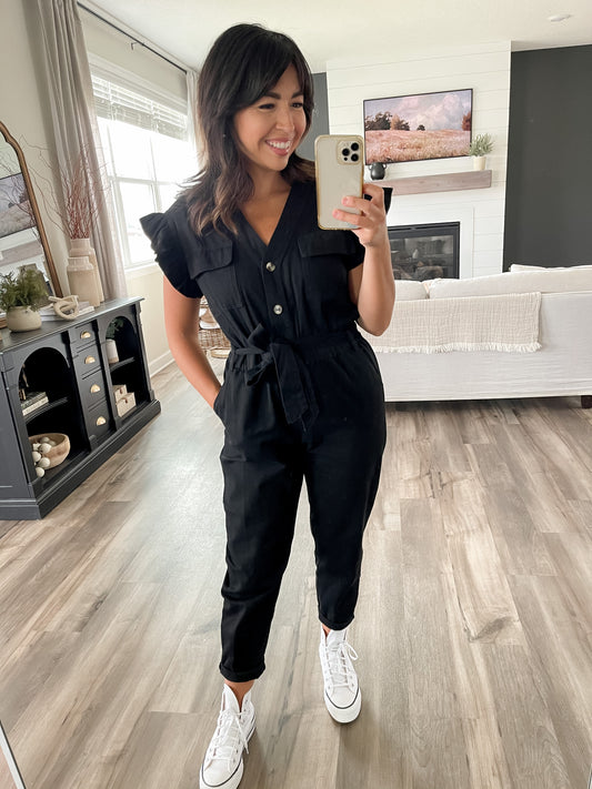 Vivian Ruffle Jumpsuit - FINAL SALE