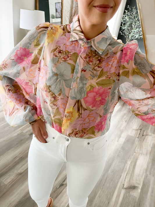 Secret Garden Floral Blouse - FINAL SALE