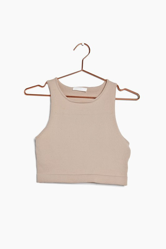 Seamless Crop Tank // Bone
