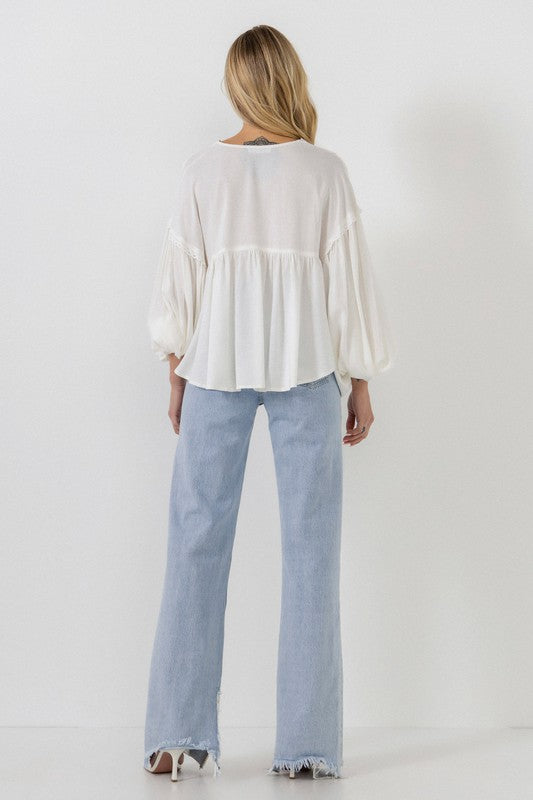 Breezy Afternoon Linen Blouse - FINAL SALE