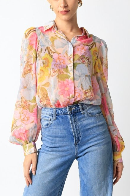 Secret Garden Floral Blouse - FINAL SALE