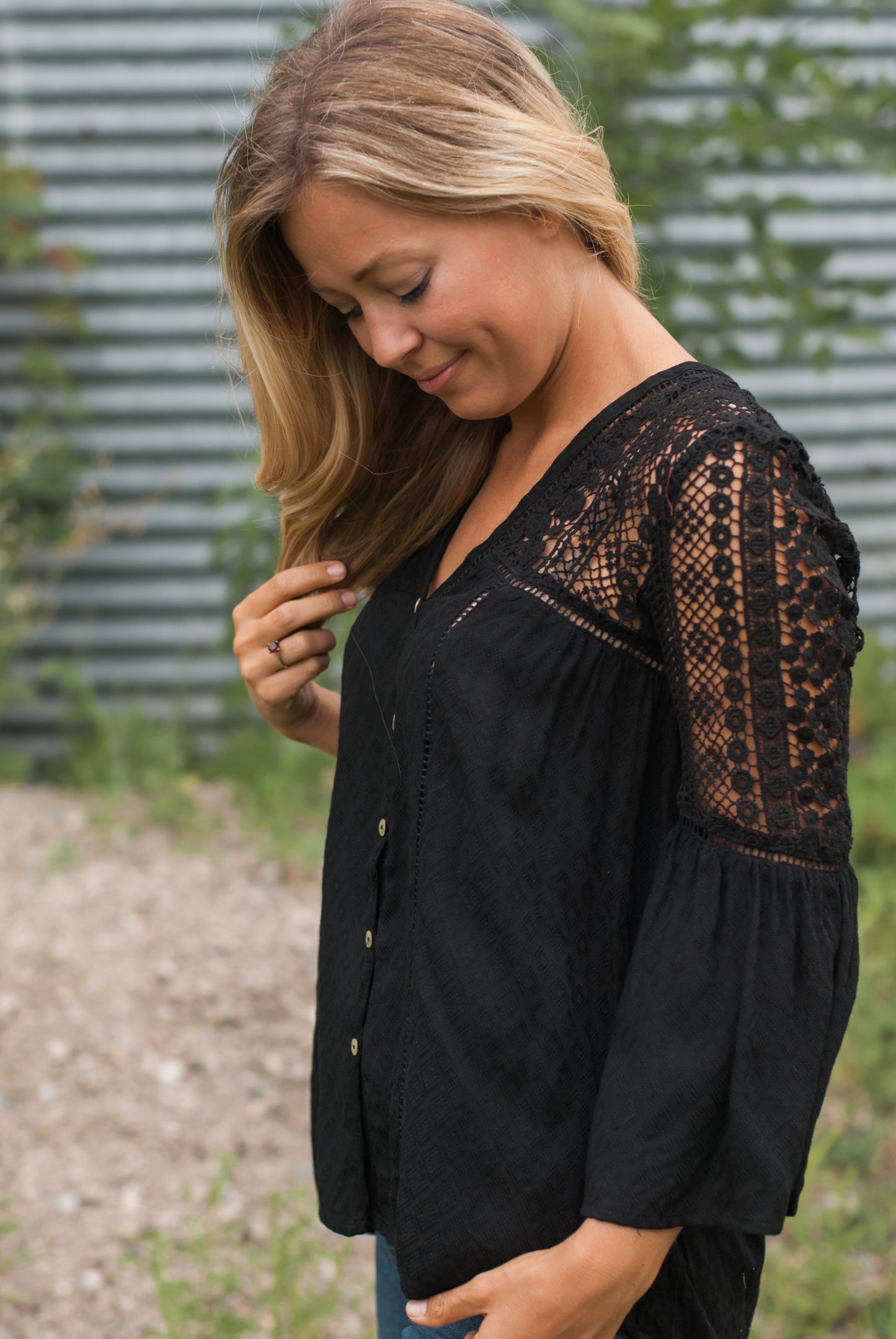 Presley Lace Top in Black