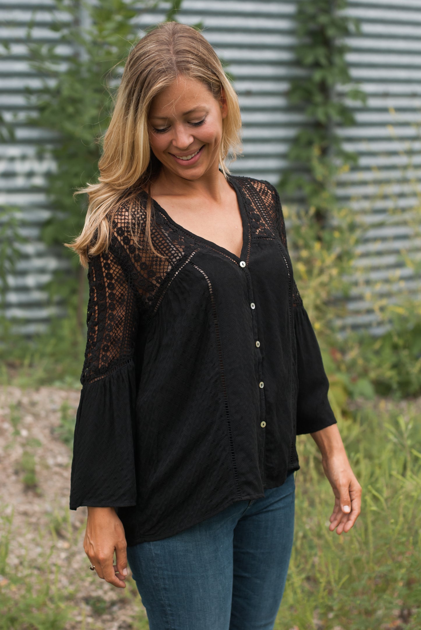 Presley Lace Top in Black