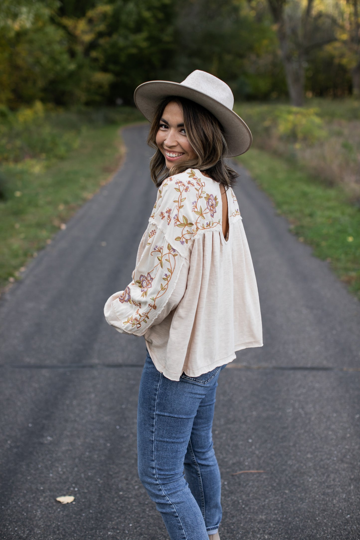 Falling For You Embroidered Top