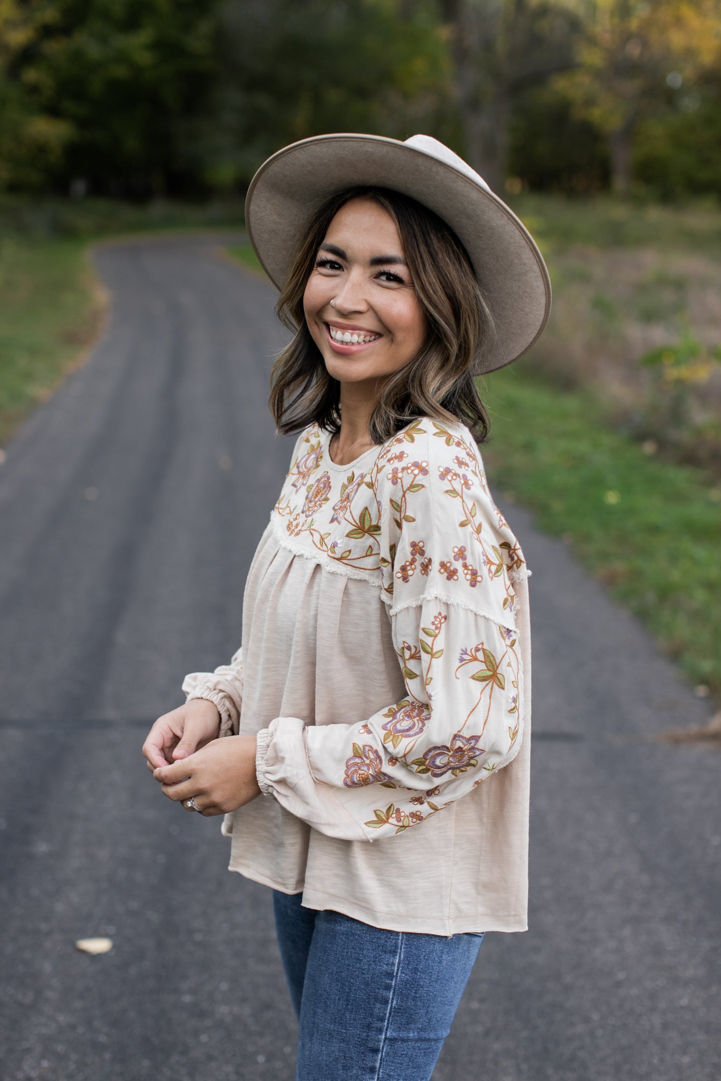 Falling For You Embroidered Top