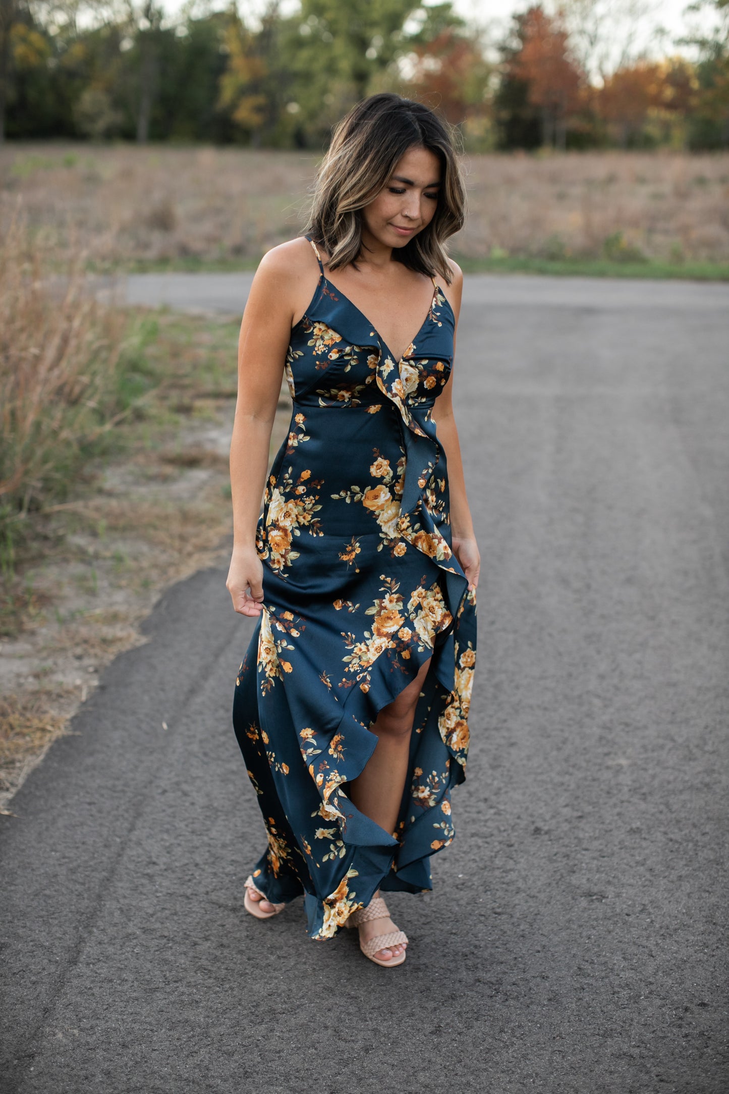 Everly Ruffled Floral Maxi