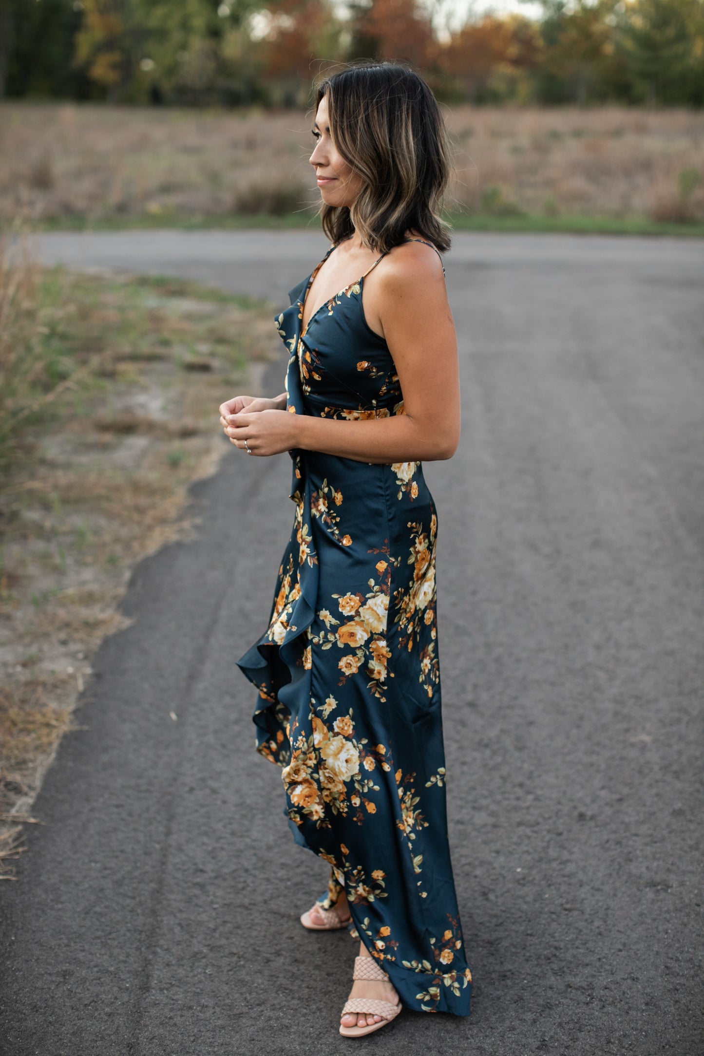 Everly Ruffled Floral Maxi