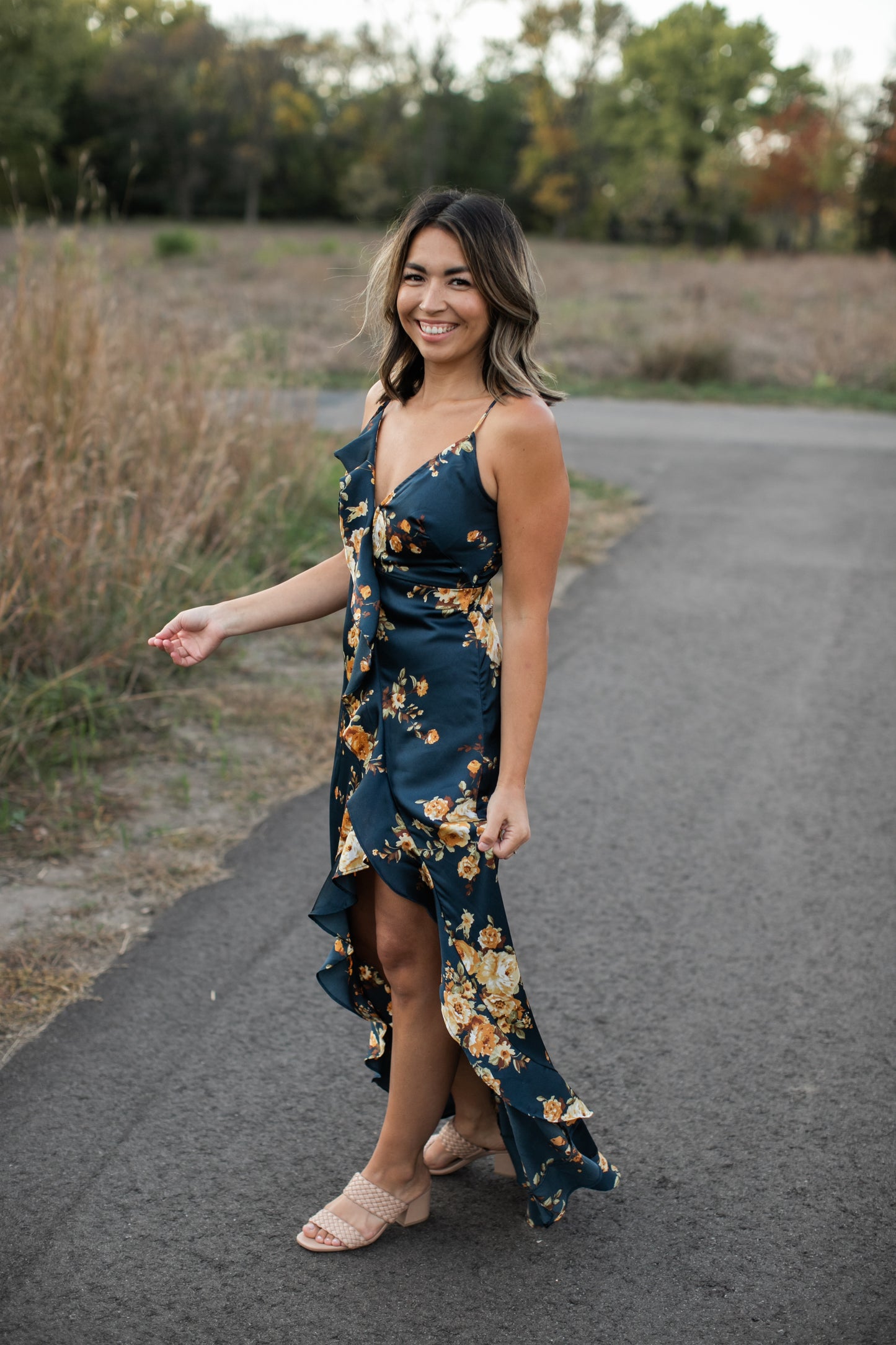 Everly Ruffled Floral Maxi