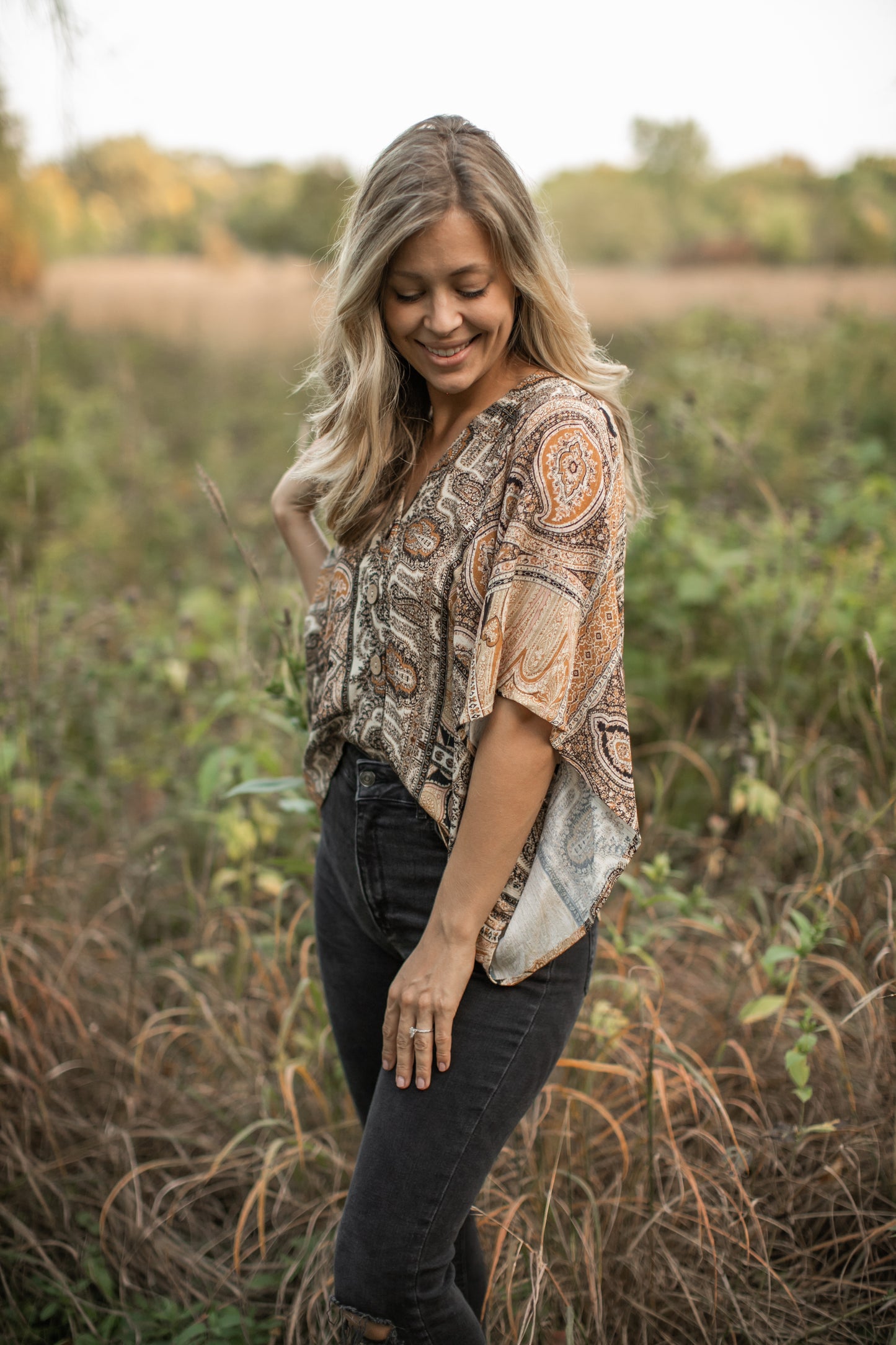 Naima Button Up Blouse - FINAL SALE