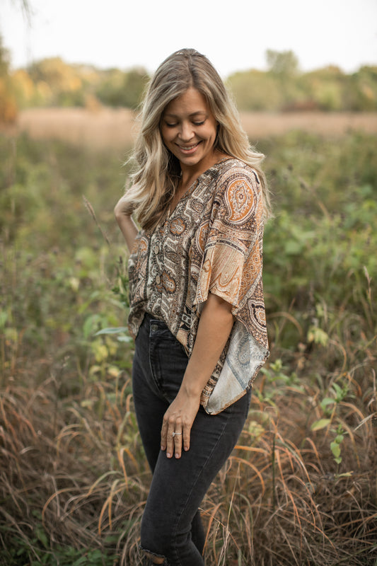 Naima Button Up Blouse - FINAL SALE