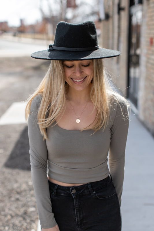 Everyday Modal Crop Top // Oak - FINAL SALE
