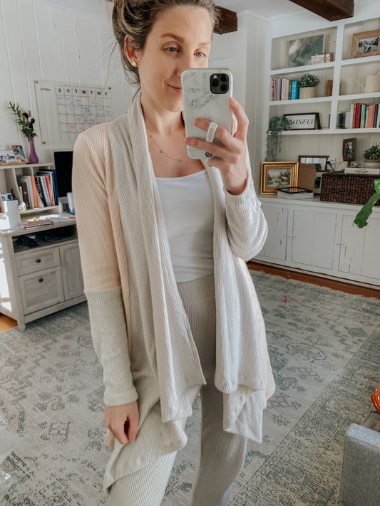 Weekend Mood Ribbed Cardigan - FINAL SALE