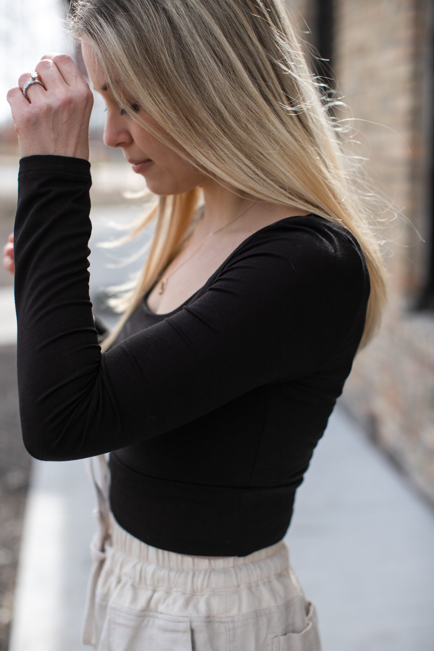 Everyday Modal Crop Top // Black