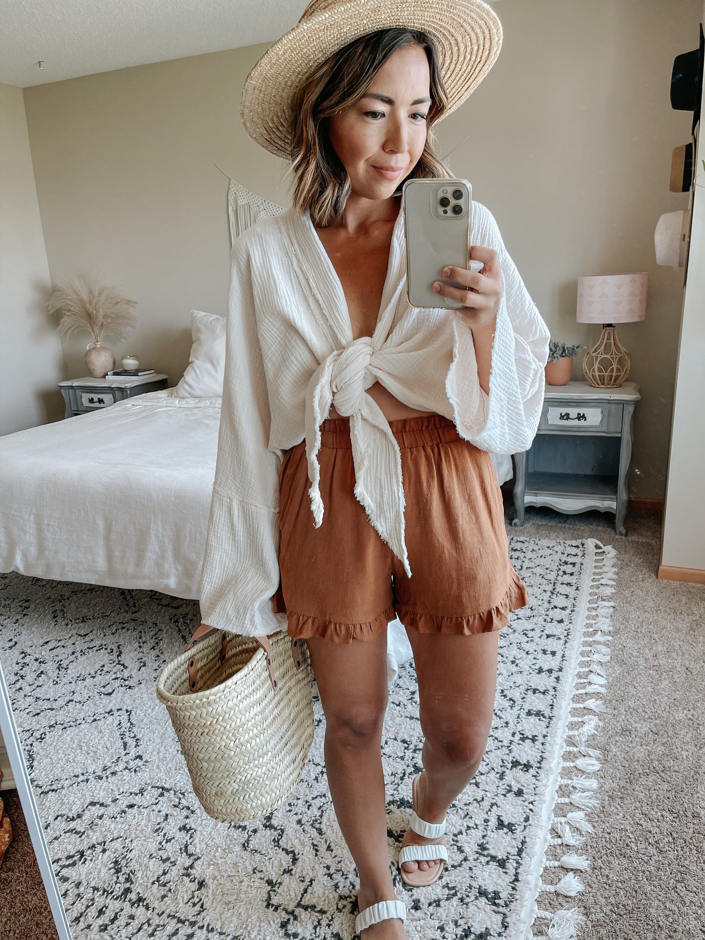 Tie Front Gauze Jacket