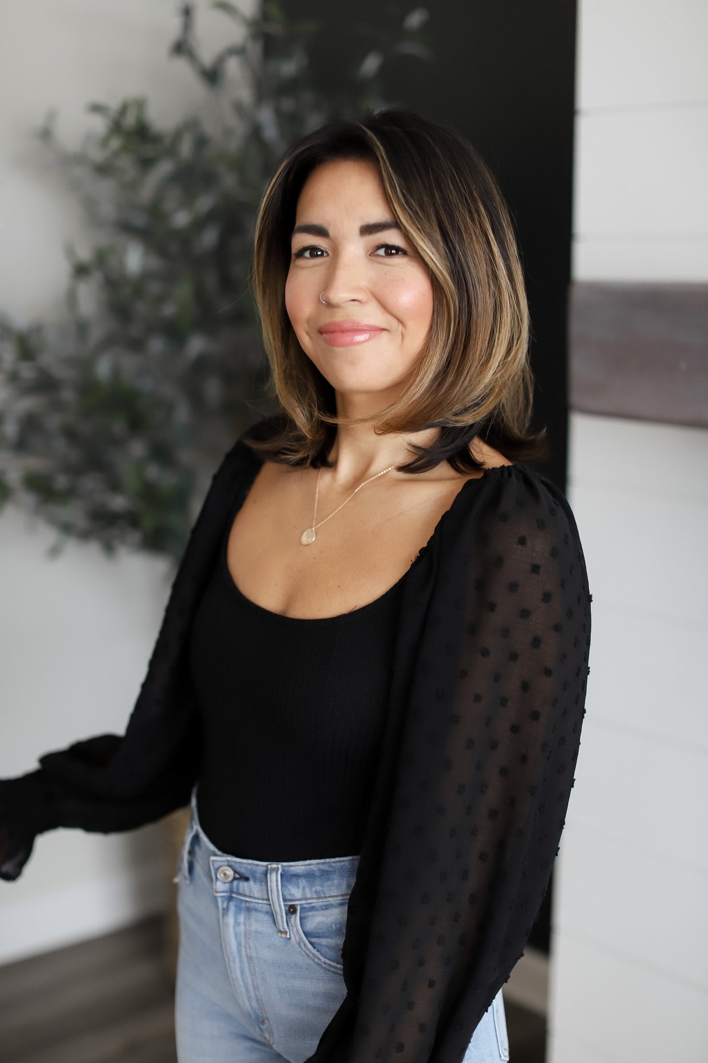 Swiss Dot Ribbed Bodysuit