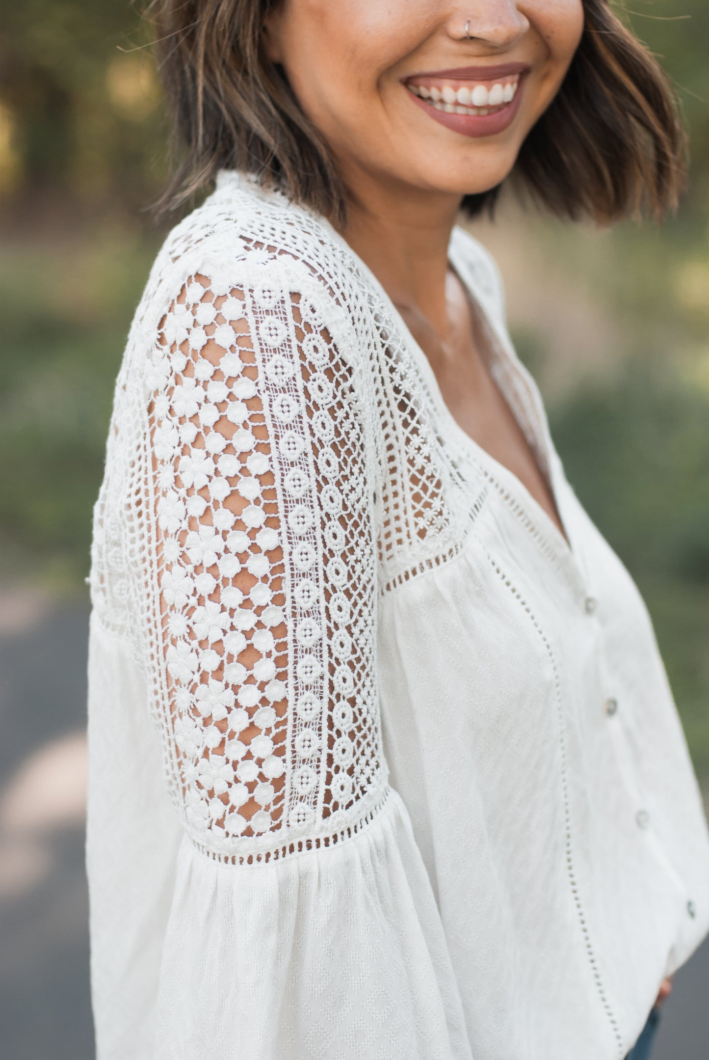 Presley Lace Top in White