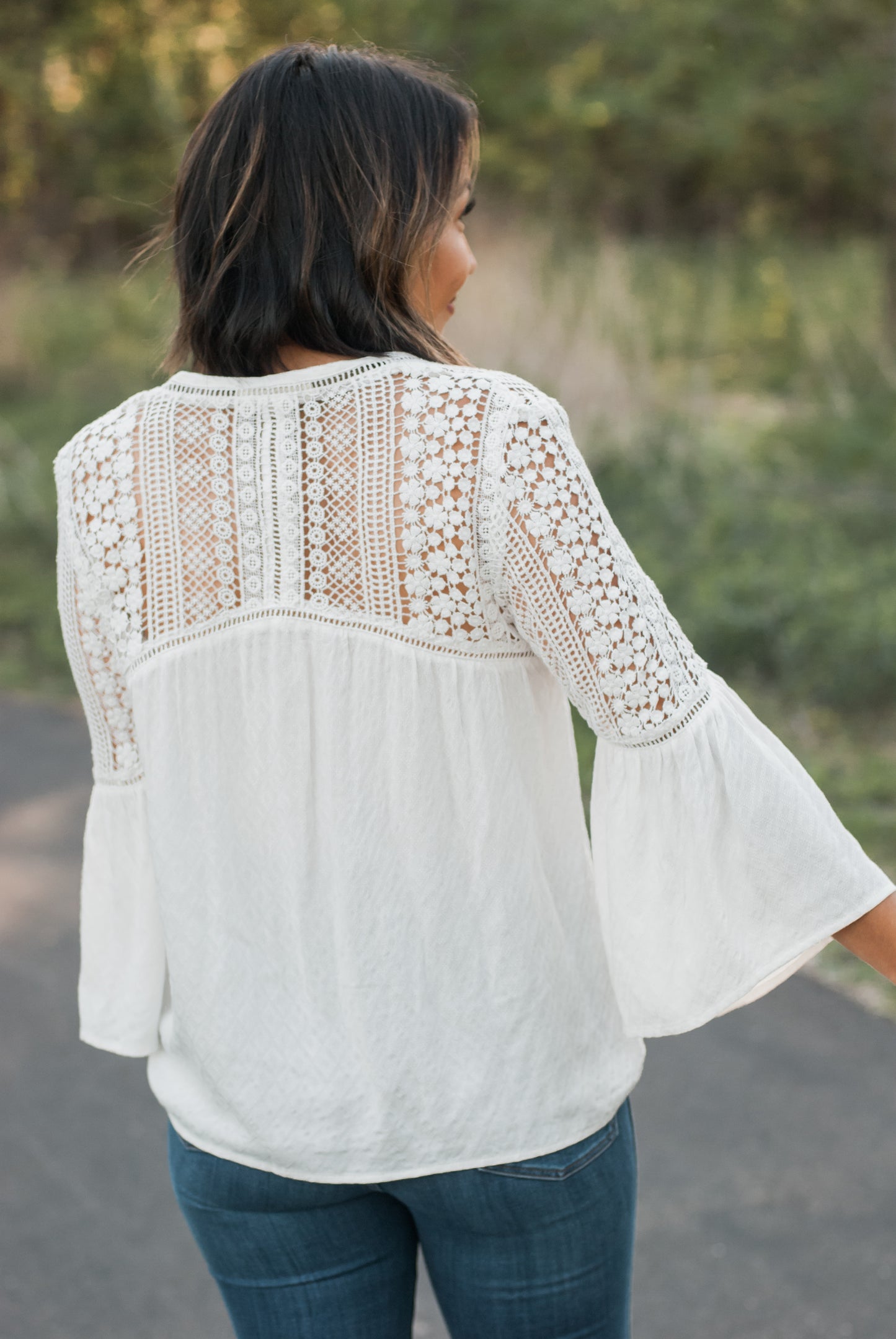 Presley Lace Top in White