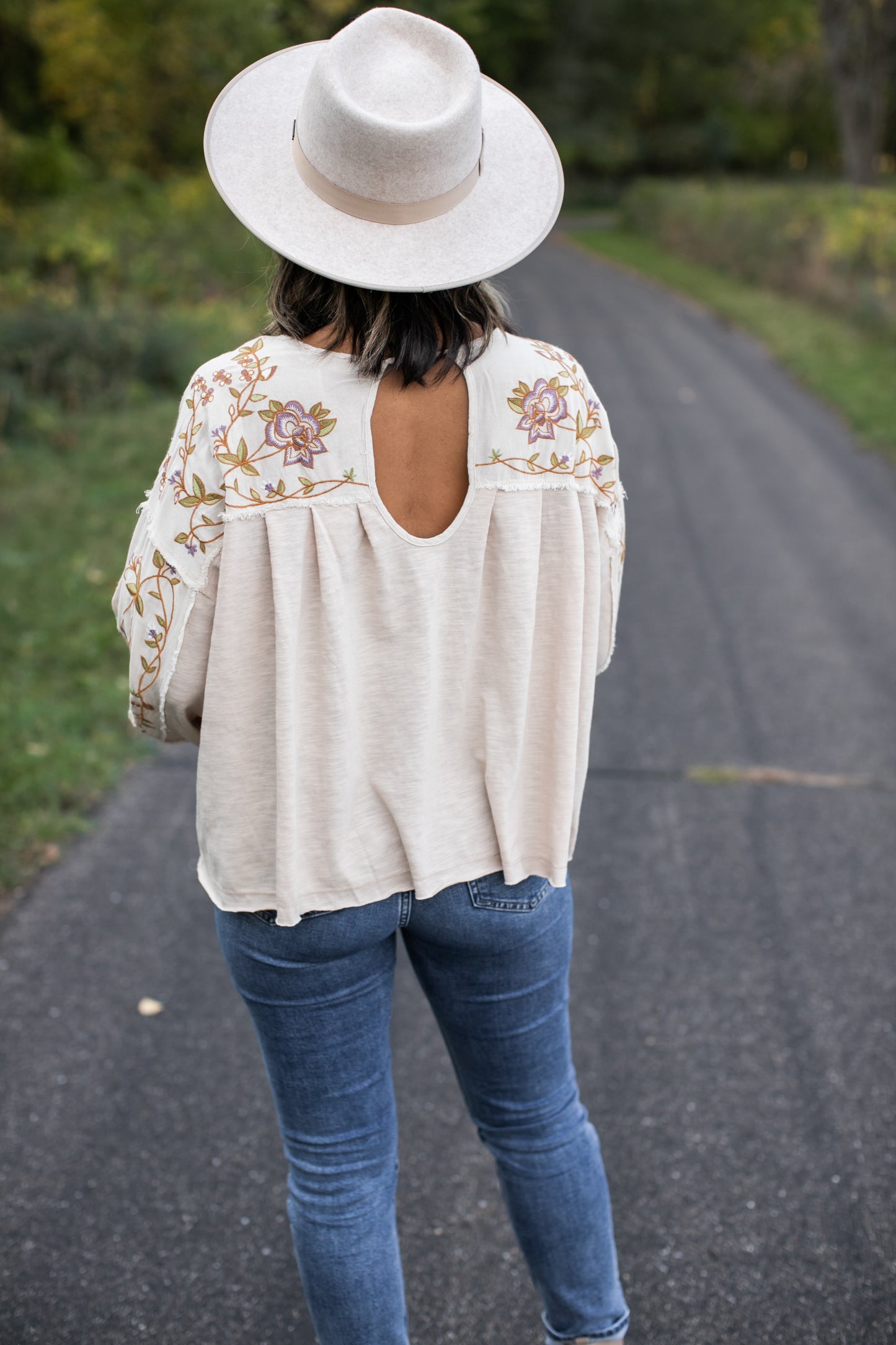 Falling For You Embroidered Top