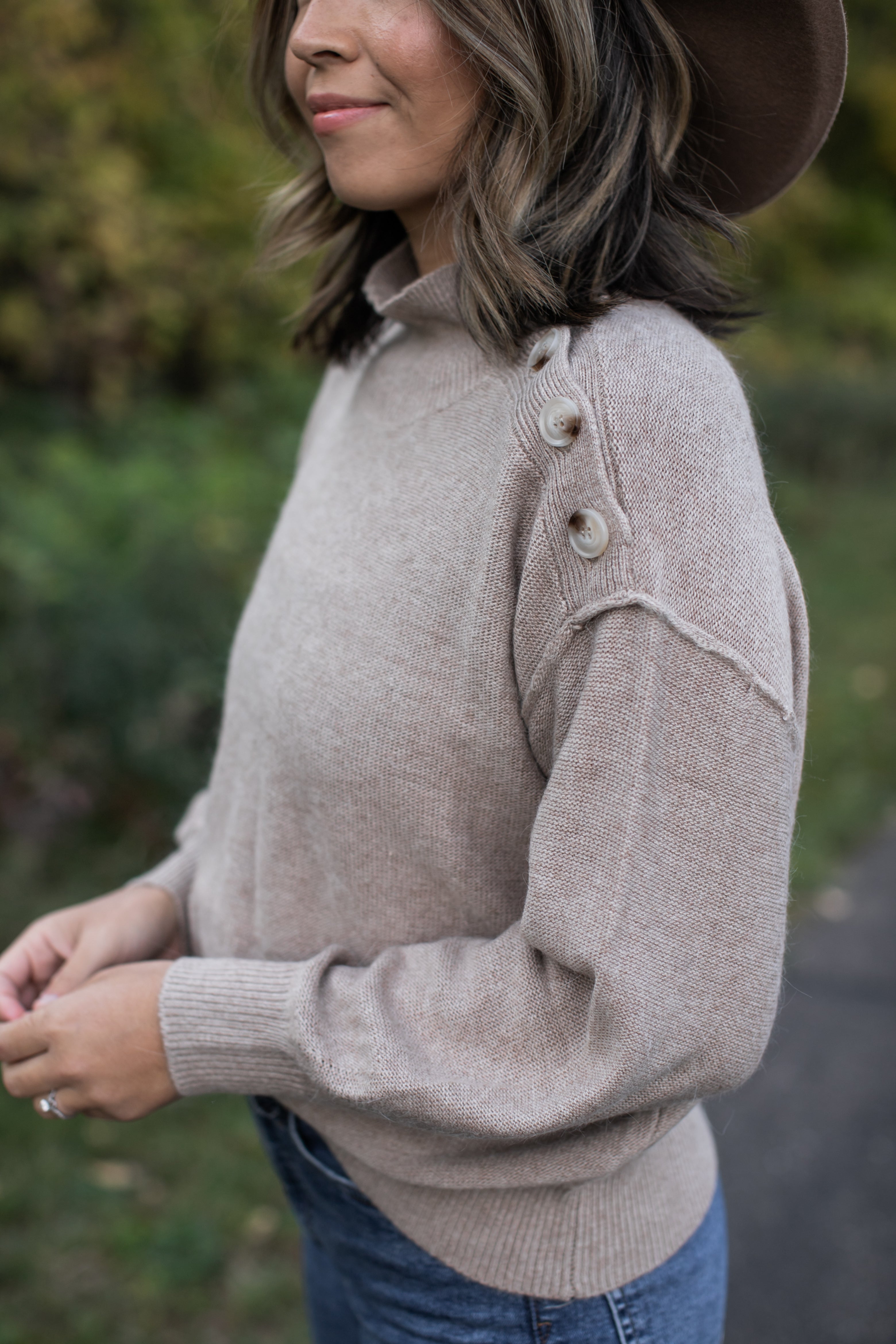 Cozy mock neck on sale sweater