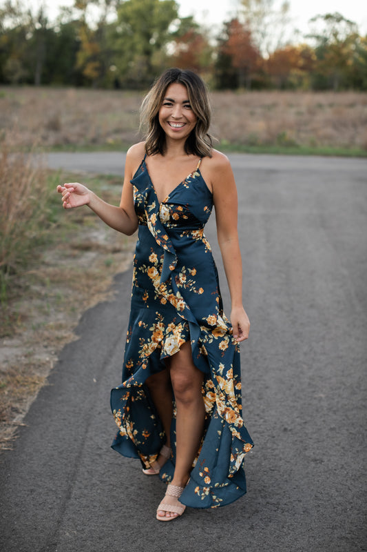 Everly Ruffled Floral Maxi