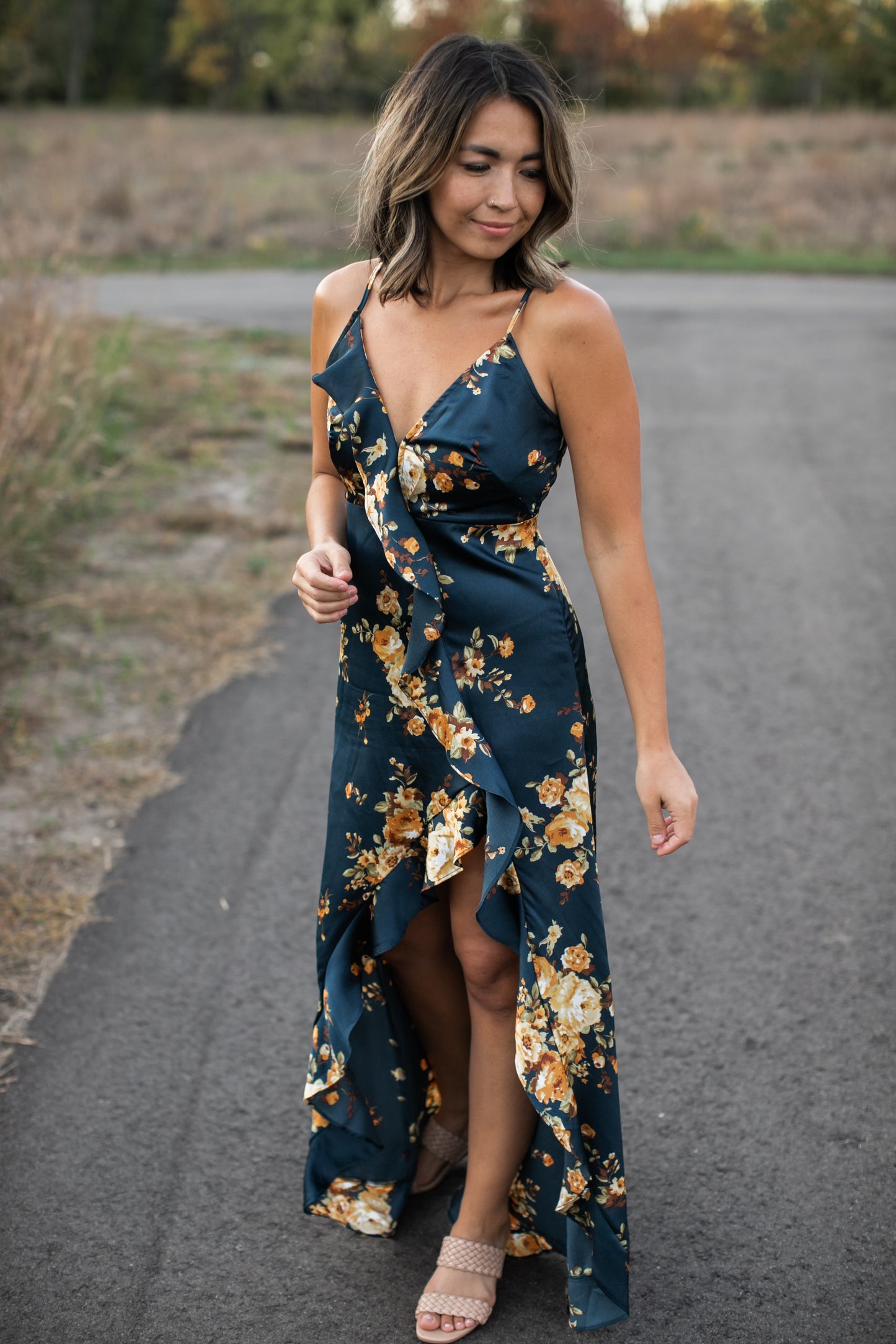 Everly Ruffled Floral Maxi