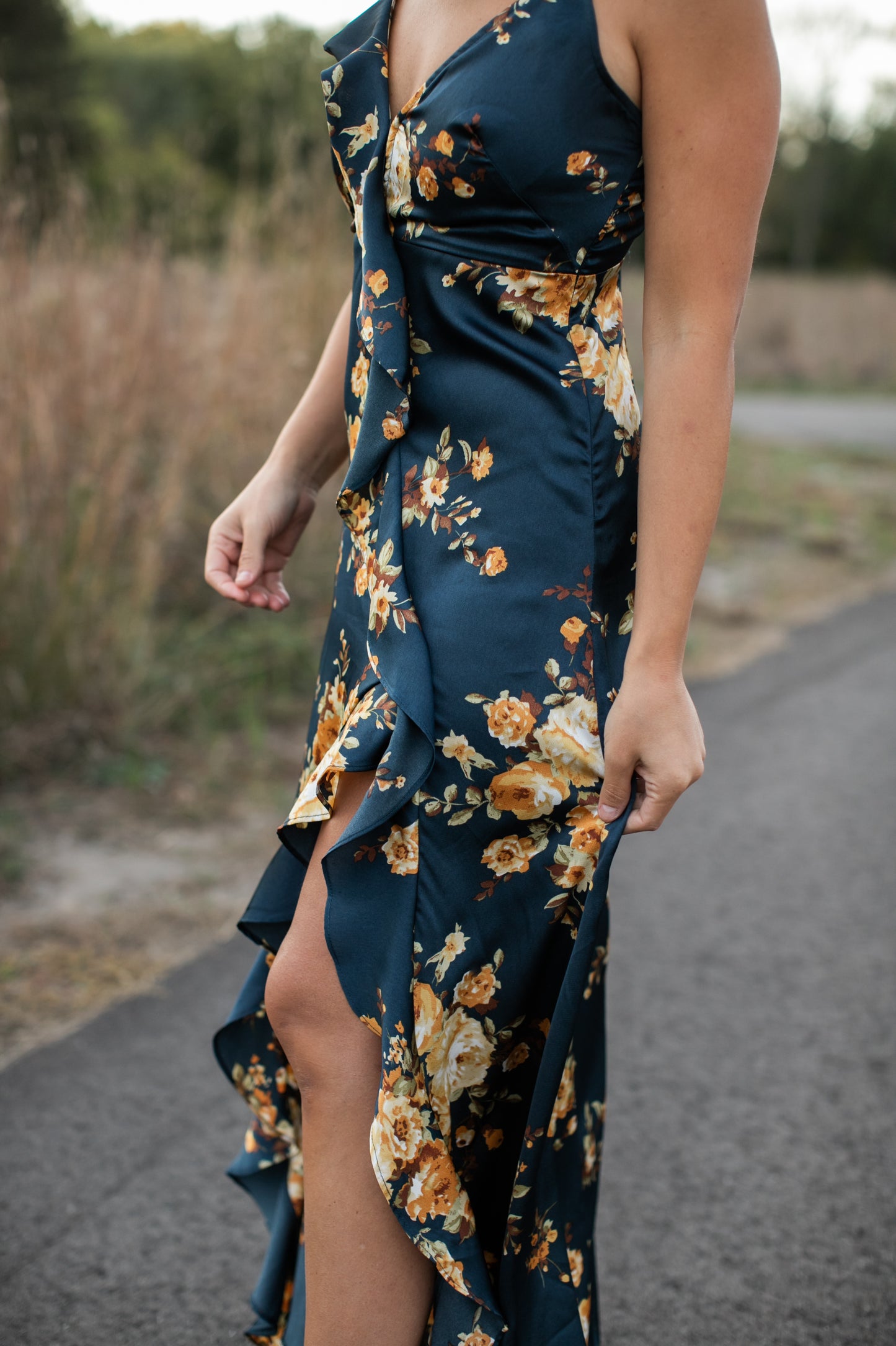 Everly Ruffled Floral Maxi