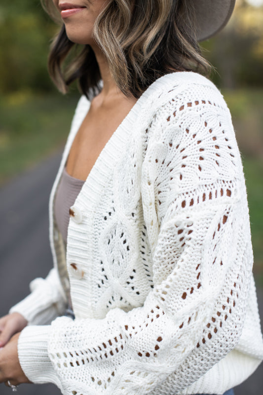 Chunky Cable Knit Cardigan